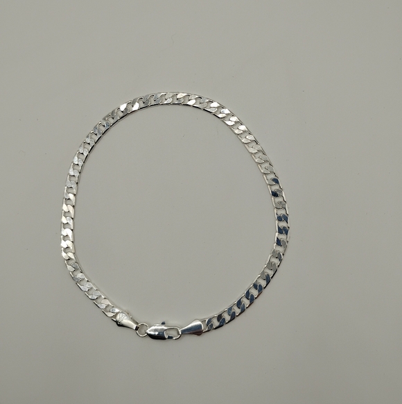 Sterling Silver 925 Cuban Link 8" Bracelet - Picture 8 of 8